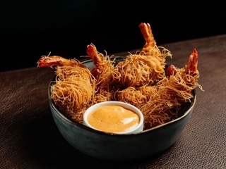 Креветки Катаїфі з соусом Майо-Чі