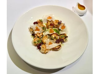 Tiger flambe shrimp