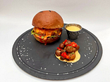 Burger with crispy chicken fillet
