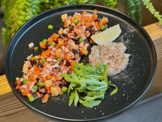 Вінегрет зі слабосоленою фореллю