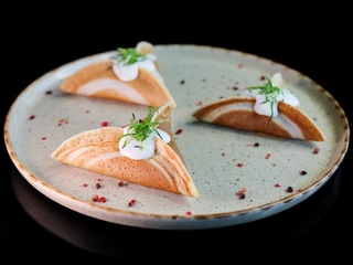 Трикутник з куркою та грибами