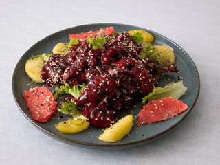 Салат теплий з курячою печінкою