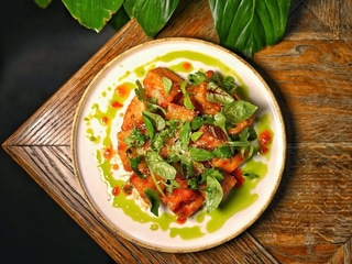 Хрумкі баклажани з вареням чилі