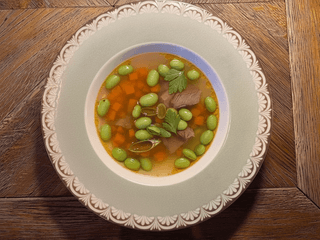 Курячий бульйон з індичкою конфі