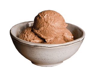 Helado con chocolate