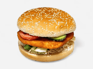 Kuřecí burger s hranolky