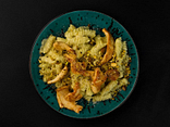Fusilli z Sosem Awokado i Kurczakiem