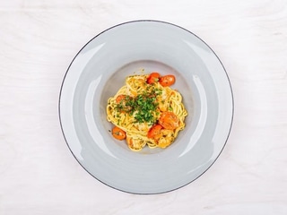 Spaghetti z krewetkami 