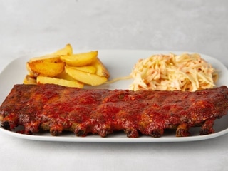 Półmetrowe żeberko w miodzie i czosnku