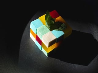 Кубик-рубик панакота та фруктове желе | Rubik's Cube Panacotta and fruit jelly