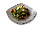 Salad with baked beets and feta
