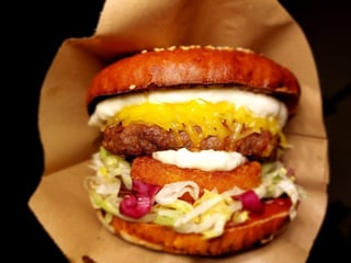 Swiss BeyondMeat burger