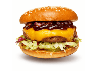 BBQ bacon BeyondMeat burger