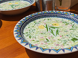 Окрошка з копченою куркою