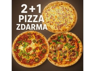 2 + 1 pizza 30 cm zdarma