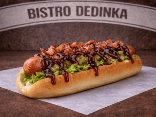 HOT-DOG BBQ so slaninkou