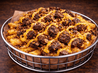 Cheesy Burger Fries