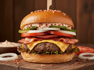 Smash bacon burger