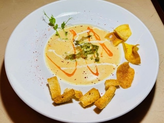 NEW ! Сирний Крем суп з креветками ( коктейльними ) !!! 