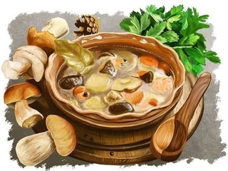 Юшка з Білих Карпатських грибів з квасолею ! 