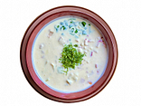 Окрошка з куркою та шинкою