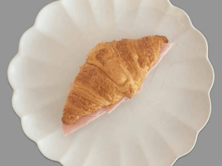 french croissant with ham