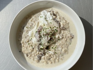 black truffle porridge