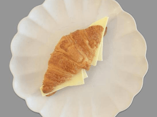 french croissant with cheese