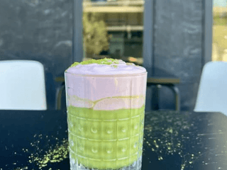 iced strawberry matcha