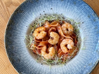 ПАСТА З КРЕВЕТКАМИ ТА СОУСОМ ПЕЛАТІ