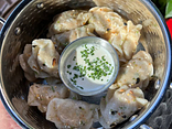 Вареники з щукою та ікряним соусом