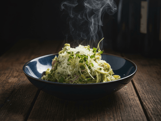 Фетучіні з лососем та шпинатом