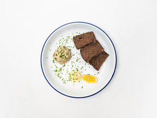 Odessa-style Forshmak with herring  and toasts