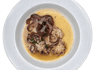 Baby octopus in garlic sause 