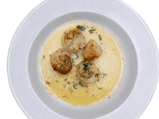 Scallop meat in garlic sause 