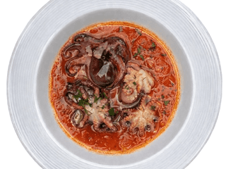 Baby octopus in tomato sause 
