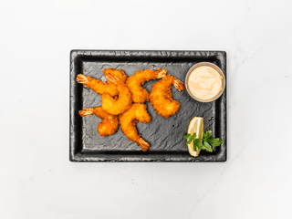 Tiger shrimp tails in crispy breading