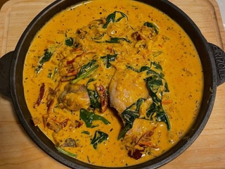 Пательня з курячим бедром та вʼяленими томатами