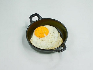 Extra fried poached egg