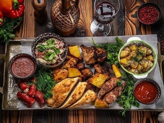 Грузинське застілля на двох