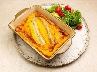 Омлет з курячими ковбасками