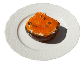 Lazackaviár vajas brioche kalácson