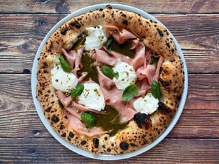 Pizza MORTADELLA E PESTO DI PISTACCHI