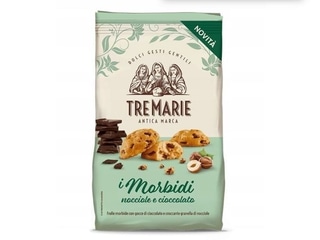 Miękkie włoskie ciasteczka z orzechami laskowymi i czekoladą 300g TRE MARIE