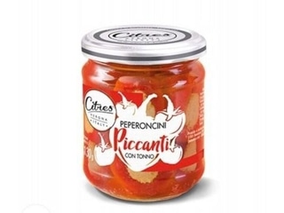 Ostre papryczki z tuńczykiem w zalewie Piccanti Tonno 190g Citres