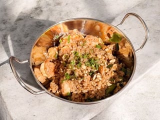 Рис WOK з креветками