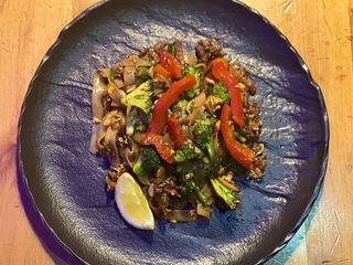 Thai drunken noodles
