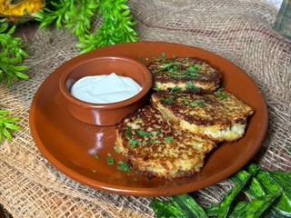 Placki ziemniaczane z pieczarkami