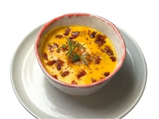 Гарбузовий суп із тигровими креветками