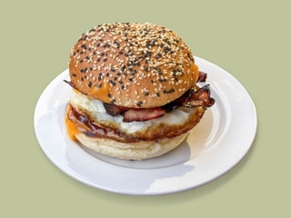 Bacon, egg & cheese burger